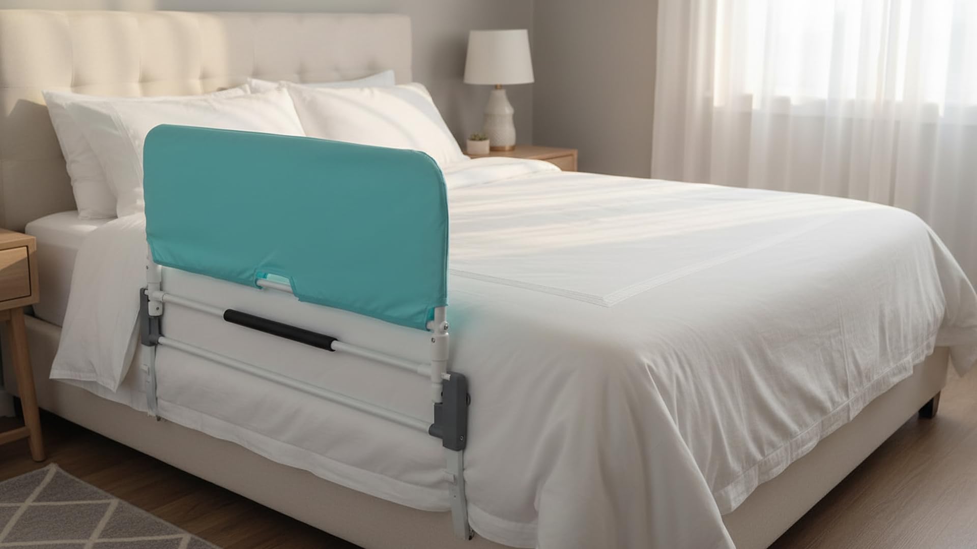 Ausilium Sponda Letto Pieghevole Ribaltabile con Parasponda Universale