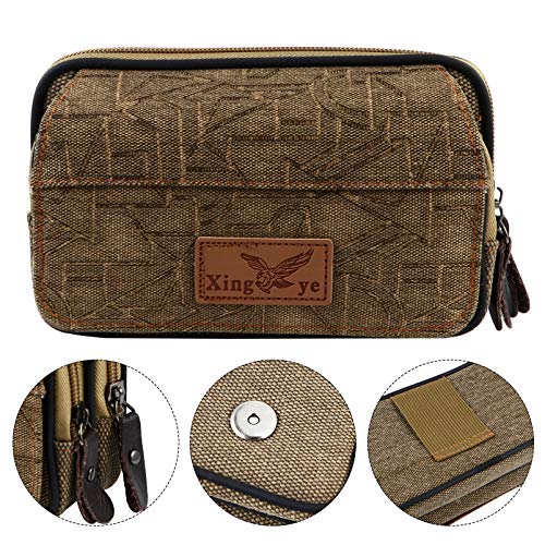 Bolsa masculina de lona para cintura, pochete portátil VALICLUD para viagens, esportes ao ar livre,
