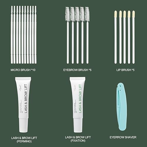 Miniatura 8 de Ecofan Kit de levantamiento de pestañas kit de permanente de pestañas para levantamiento de rizos semipermanente profesional para salón incluye