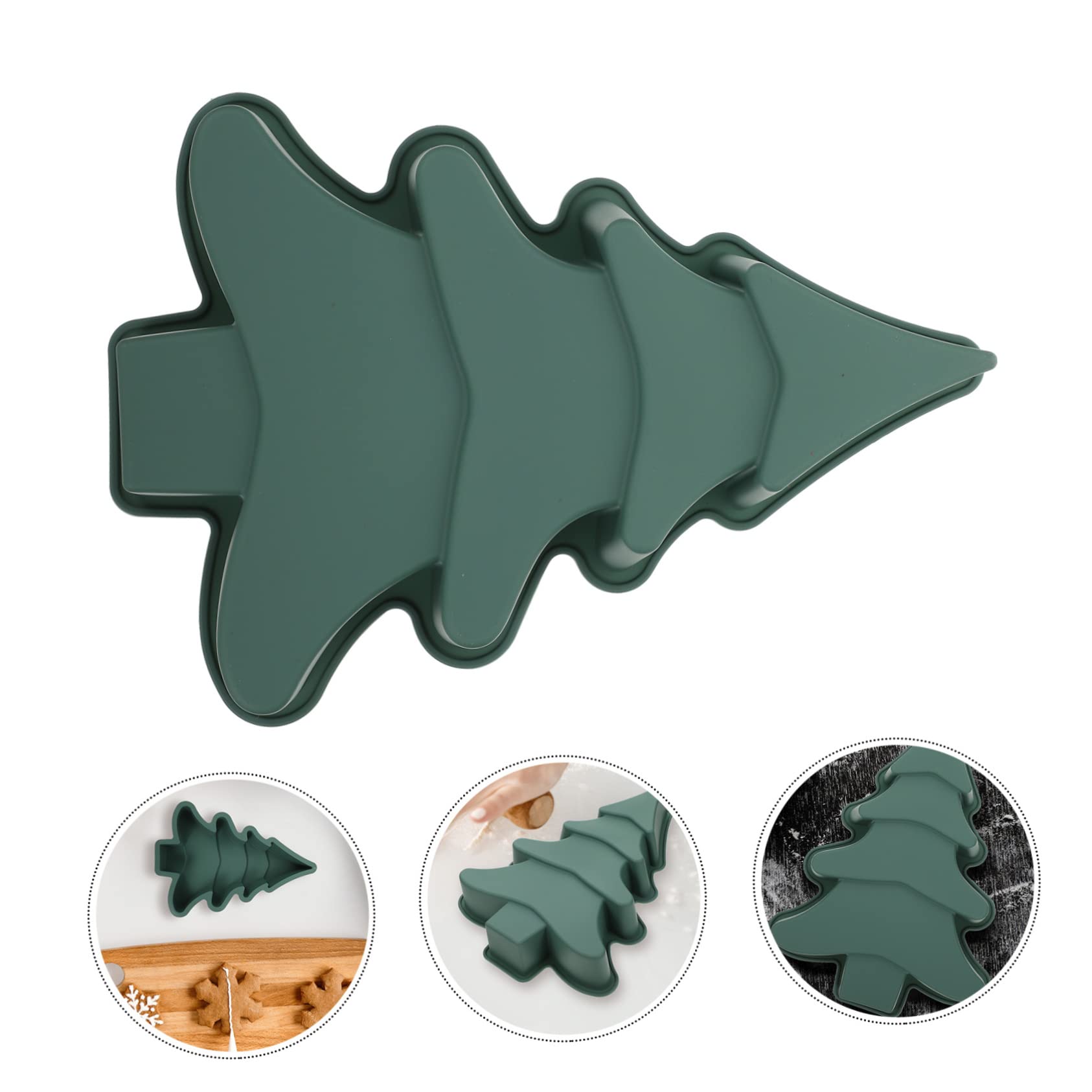 TOPBATHY Stampo Per Torte Natalizio 4 Pz Stampo in Silicone Per Caramelle Per Fondente Di Zucchero Per Caramelle Da Festa Decorazioni Natalizie Per Resina Teglie ie Gel Di Silice
