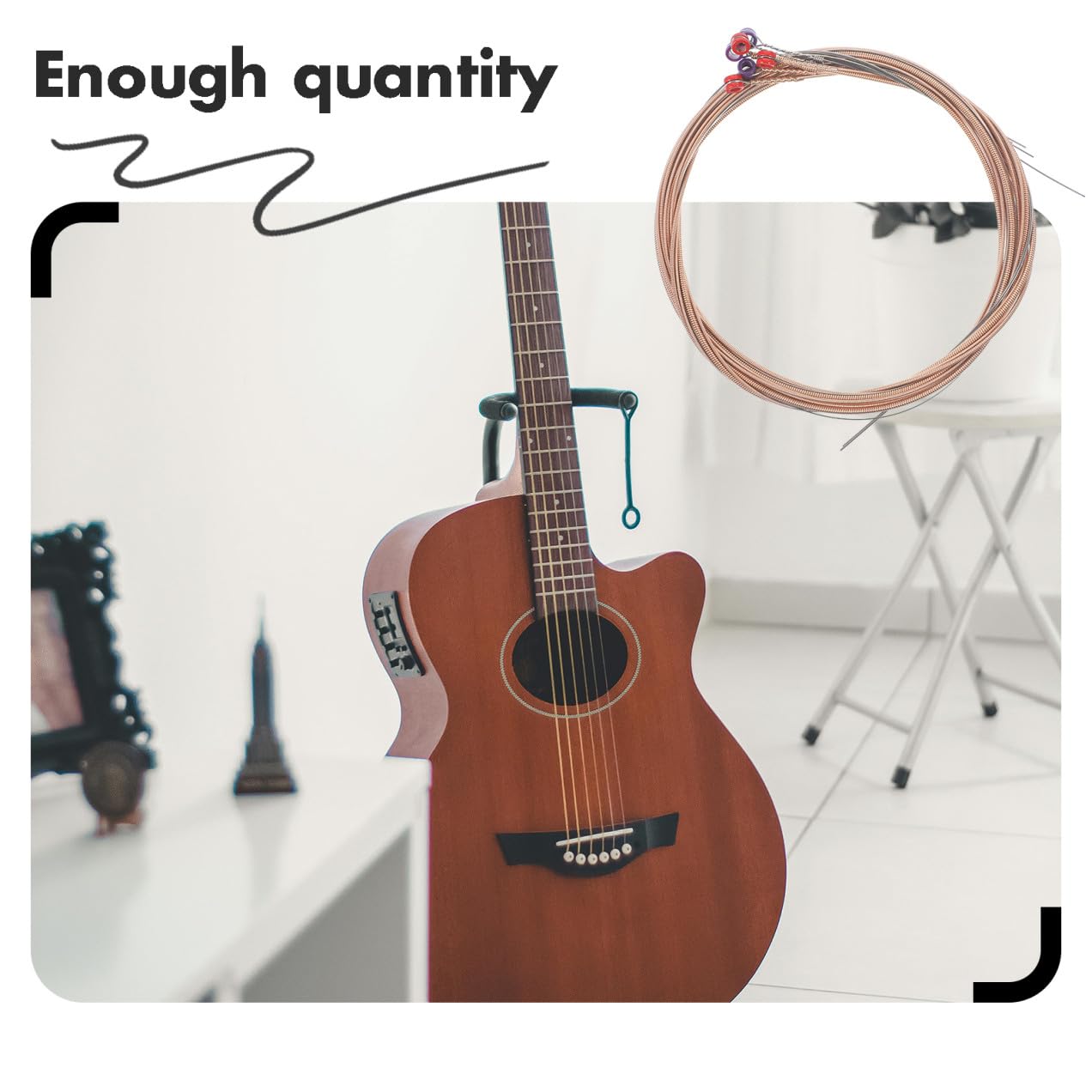 BESTonZON Pz Set Di Corde Per Chitarra Corde Chitarra Acustica Accessori Forniture Per Chitarra Fornitura Chitarra Popolare Rame Rosso Fosforoso Copertura Per Chitarra Sostituibile