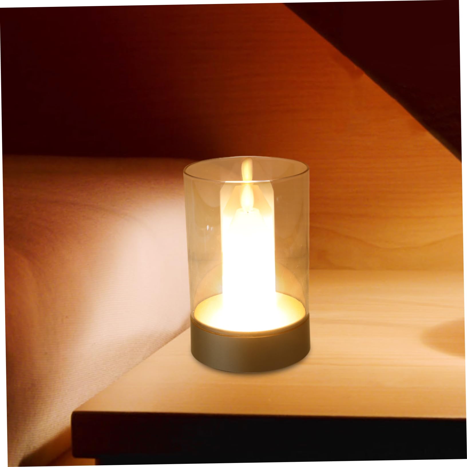 Lampada Notturna LED Sensore Effetto Candela Oscillante Luce Decorativa Elettrica da per Compleanni Matrimoni e Interni