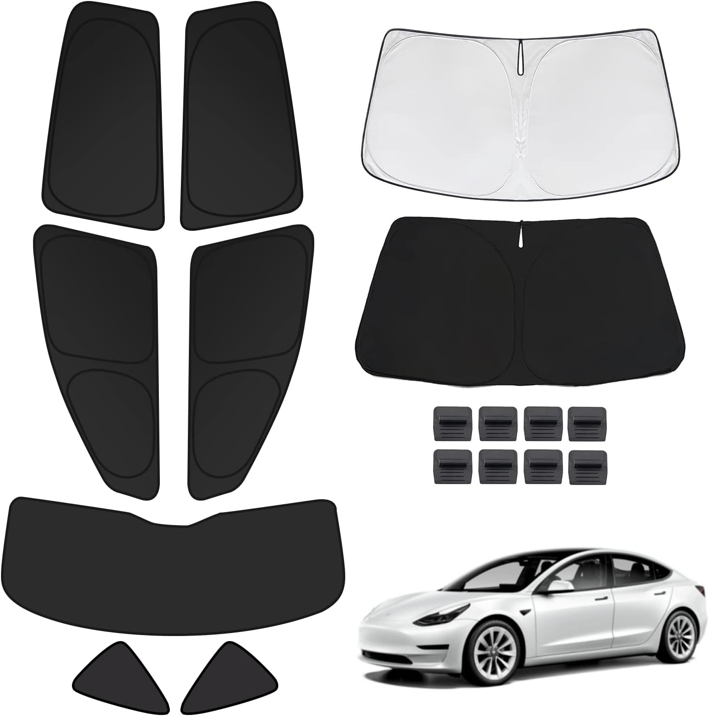 Windshield Sunshades Compatible with Tesla Model Y 2019