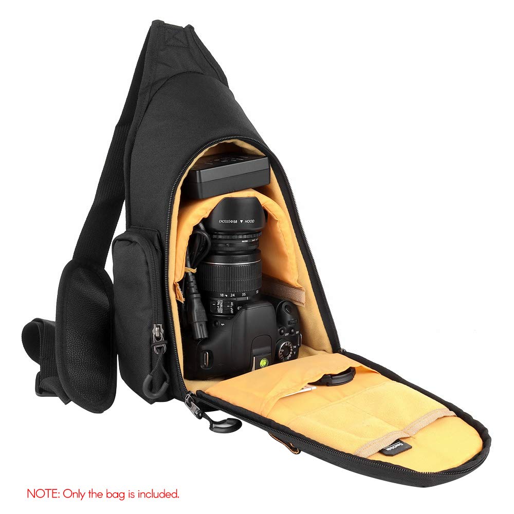 Borsa a tracolla per fotocamera SLR DSLR Fotografia Gear Impermeabile Anti-Shock Imbottitura Custodia con Tasche Laterali Tessuto di Nylon Accessorio Petto