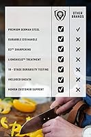 Vista 7 de DALSTRONG cuchillo Santoku - Serie Gladiator - Acero HC alemán - 7 pulgadas (180 mm)