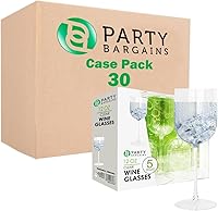 Vista 26 de PARTY BARGAINS Copas de vino de plástico desechables de 12 onzas, resistentes a las roturas, sin BPA, para bodas, eventos y entretenimiento al aire