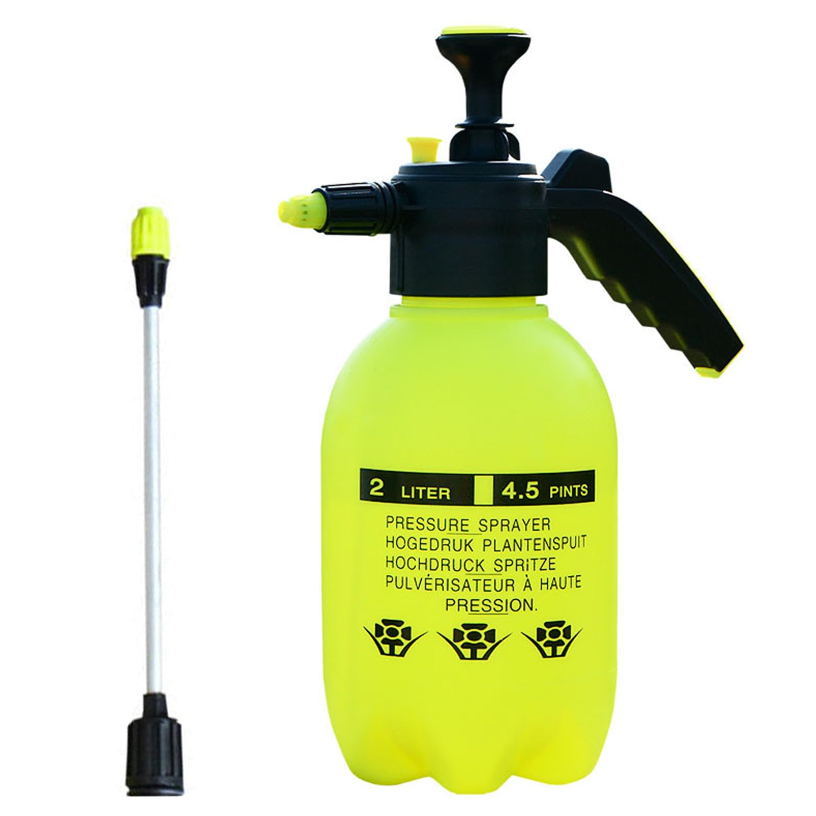 Botellas pulverizadoras de 2 litros, con bomba de jardinería, pulverizadores portátiles de jardín con boquilla ajustable, botella de agua a presión para plantas, pulverizadores