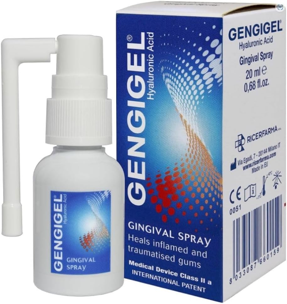 Oral Spray 20ml - Hyaluronic Acid Mouth Ulcer Treatment for Adults, Gum Repair & Gum Disease Care, Spray for Mouth Ulcers, Inflamed or Bleeding Gums