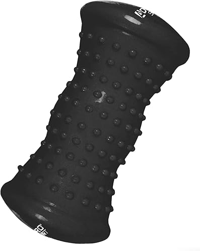 Rodillo masajeador de pies Aduro, alivio del dolor, terapia de pies, herramientas de reflexología y acupresión para pies (negro)