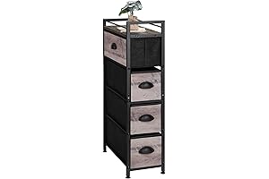 Narrow Dresser Storage Tower with 4 Drawers for Small Spaces