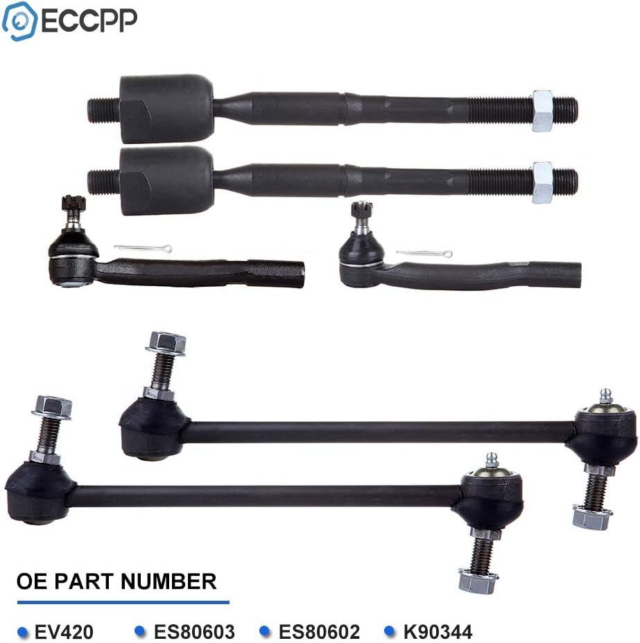 ECCPP Sway Bar Link Kit 2004 2005 2006 For Lexus ES330 2004 2005 2006 For Toyota Camry 2004 2005 2006 2007 2008 For Toyota Solara - Inner Tie Rod Ends Outer Tie Rod Ends Front Sway Bar End Links