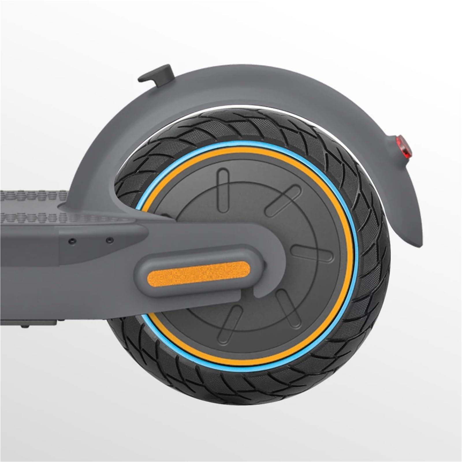 Pneu Trotinette Electrique,Roue Trottinette Electr Pneus tubeless 10x2,5 60/70-6. Pneu plein for trottinette électrique G30, pneu creux antidéflagrant à nid d'abeille de 10 pouces(B-red)