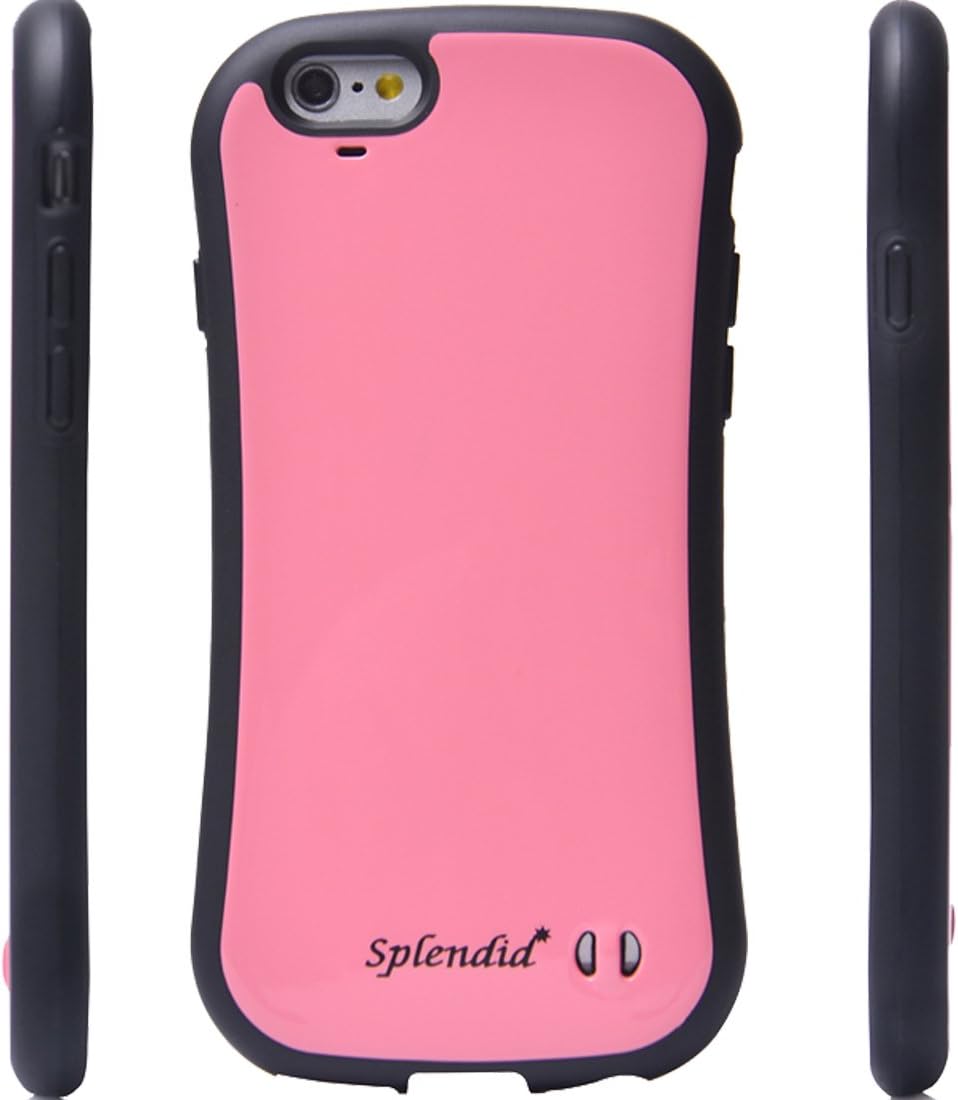 iPhone 6/6s 4.7" case, Splendid [Rugged Slim Fit] pink ultra slim hybrid flex curve reinforced body protection bumper dual layer strong design armor defender high impact pink extreme protective cover case (Curve light pink i6/6s)