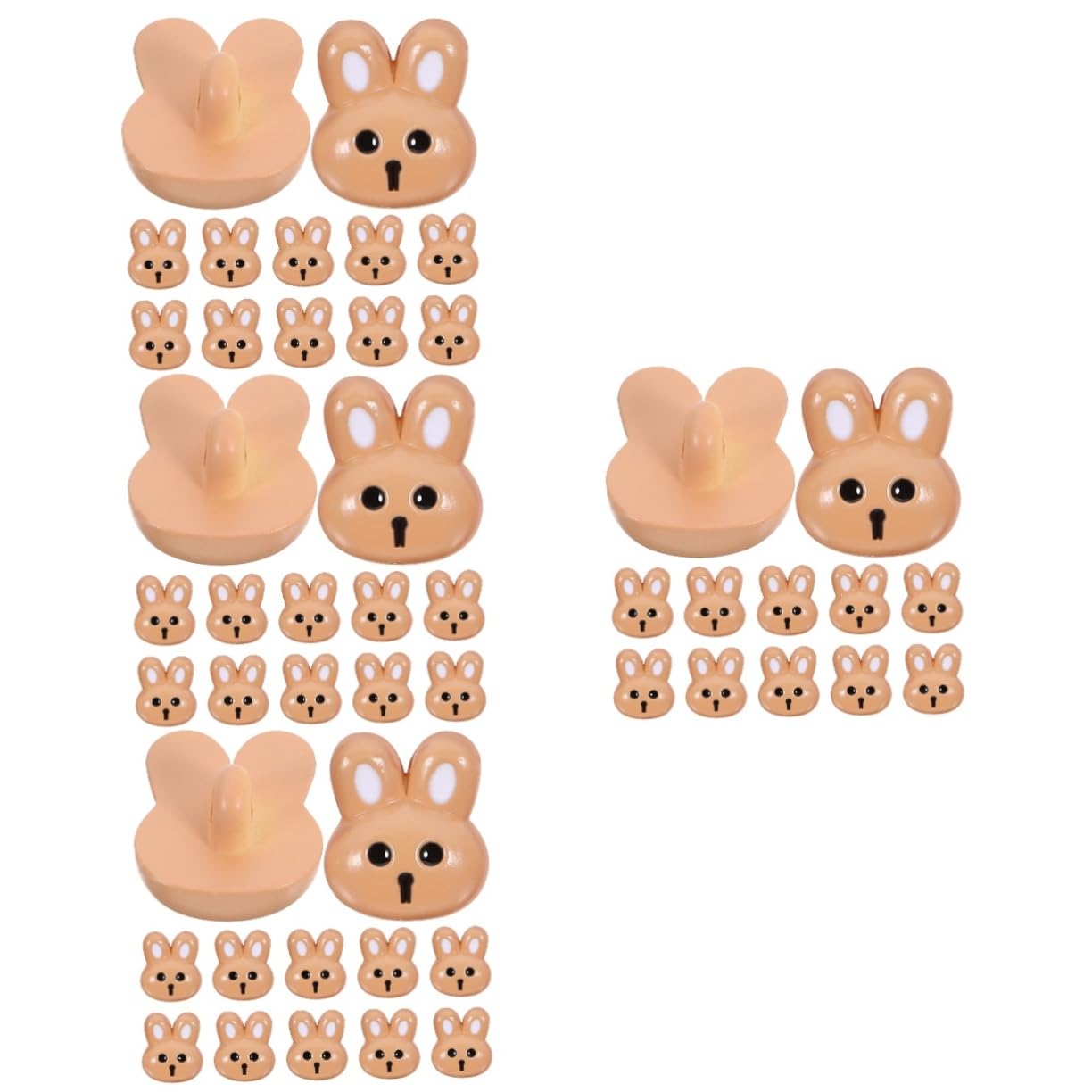 Tofficu 48pcs Sewing Resin Buttons for Crafts Small Rabbit Easter Themed Buttons for Easter Crafts