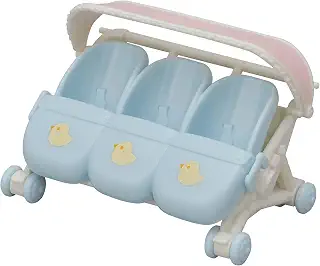 シルバニアファミリー 家具 【 みつごちゃんベビーカー 】 カ-217 STマーク認証 3歳以上 おもちゃ ドールハウス Sylvanian Families エポック社 EPOCH