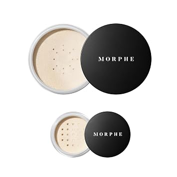 Morphe Jumbo & Mini Bake & Set Translucent Setting Powder Duo - Lightweight, Talc-Free Finishing Powder for Face Makeup with a Soft, Natural Finish - Minimizes Shine for Up to 24HR - Translucent 0.62
