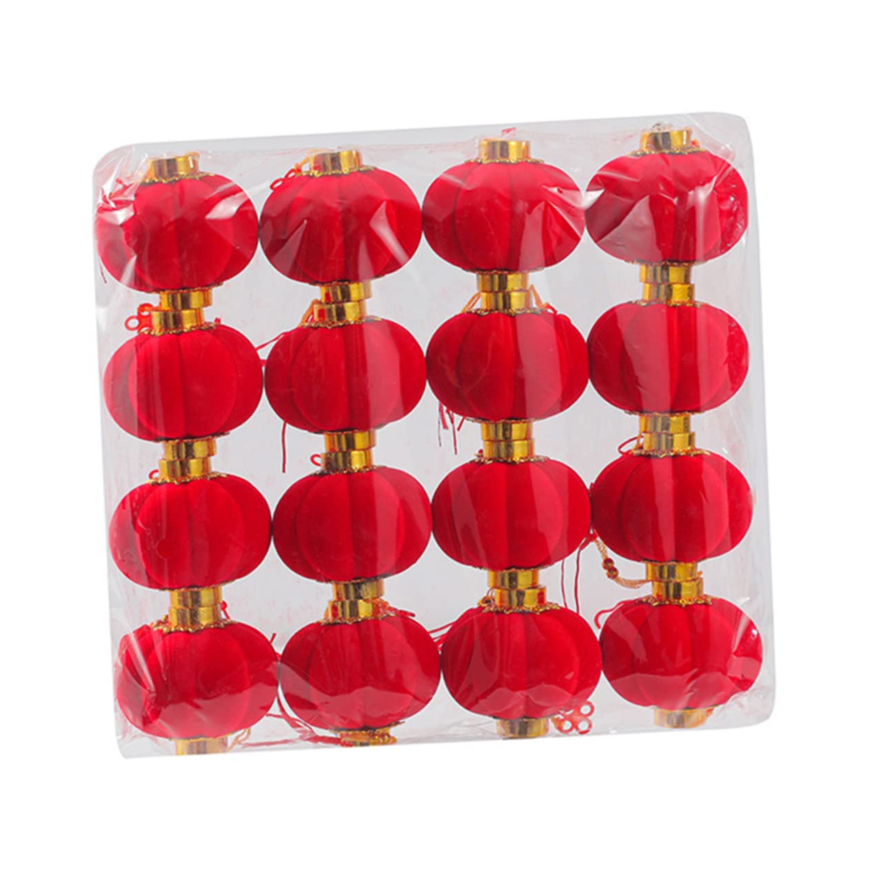 AUTSUPPL 16pcs Spring Festival Lanterns Red Year Decoration Lanterns for Celebration for Parties Weddings and Theme Events Festive Atmosphere