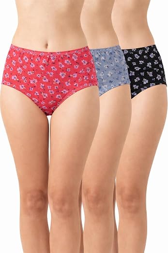 Shasmi Women's High Coverage Cotton Hipster Panties | Super Combed Mid Rise Briefs | Mid Waist Printed Underwear for Women...