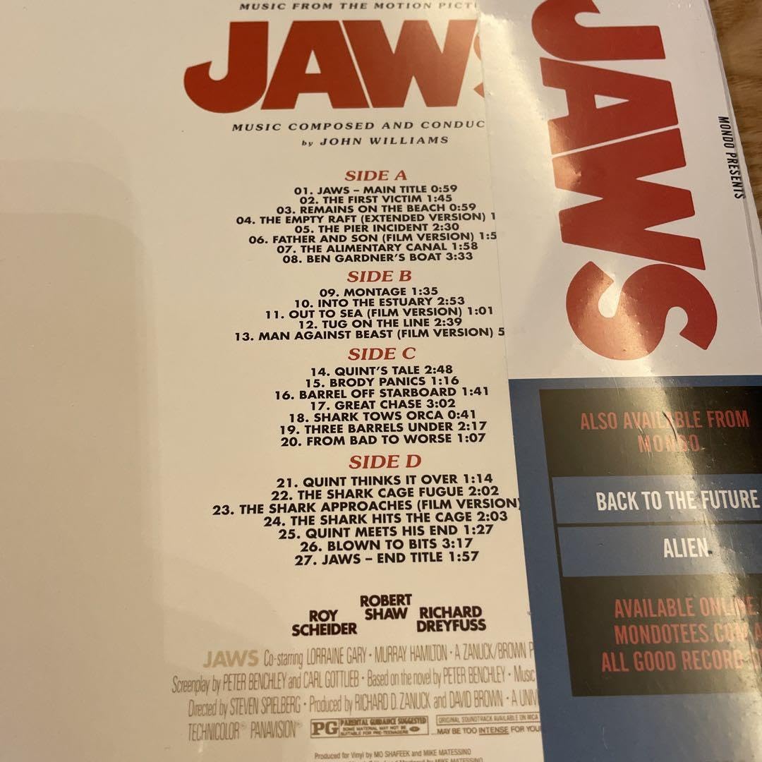 JAWS アナログレコード2枚組ジョン•ウィリアムズ