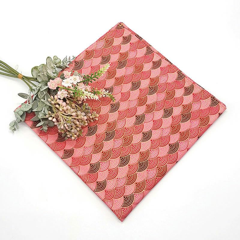 THAYLA 46-90 cm 6 sztuk niebieska fala morska wielokrotnego użytku Furoshiki tkanina do pakowania mała japońska do pakowania prezentów kwadratowy szalik tkanina do pakowania bento