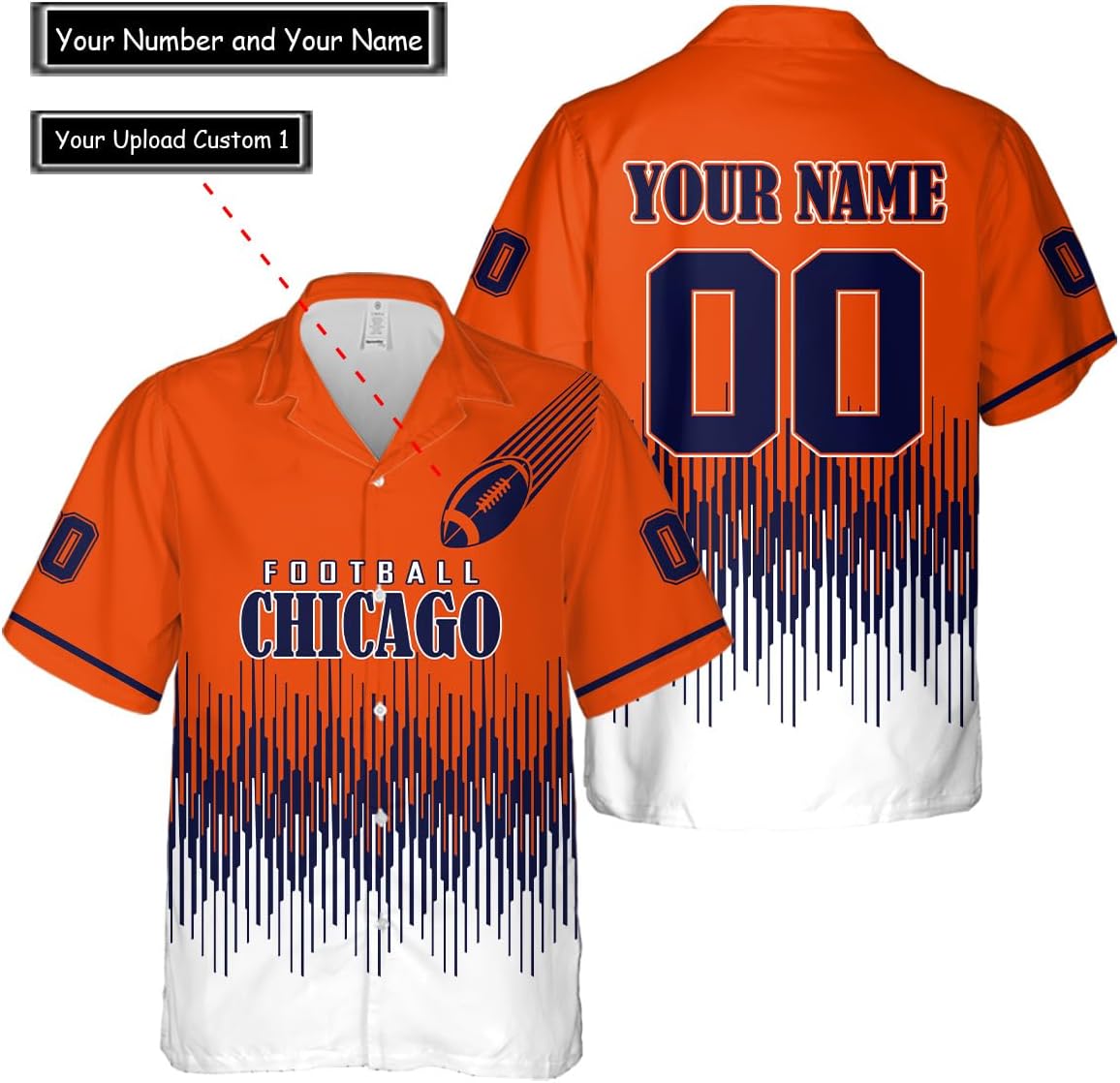 Personalized Chicago Football Team Bears Hawaiian Shirts for Men, Gift for Fan