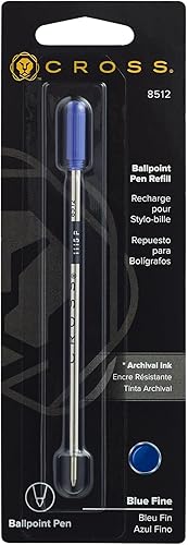 Miniatura 5 de Cross Recambio universal para bolígrafo, punta fina, azul, 1 paquete, (8512)