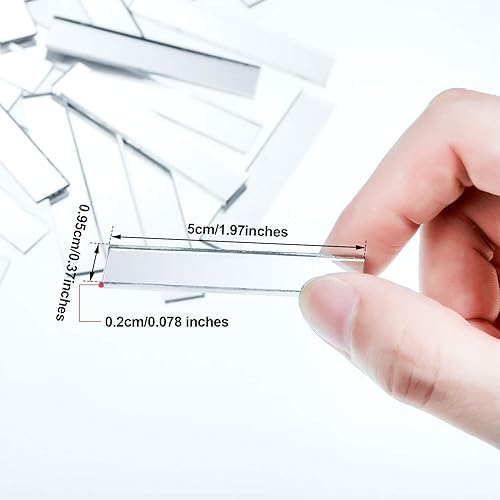 Miniatura 7 de Nuanchu Azulejo de mosaico de espejo de 38 x 2 pulgadas, espejos de mosaico pequeños, espejos de bricolaje para decoración de techo de pared del