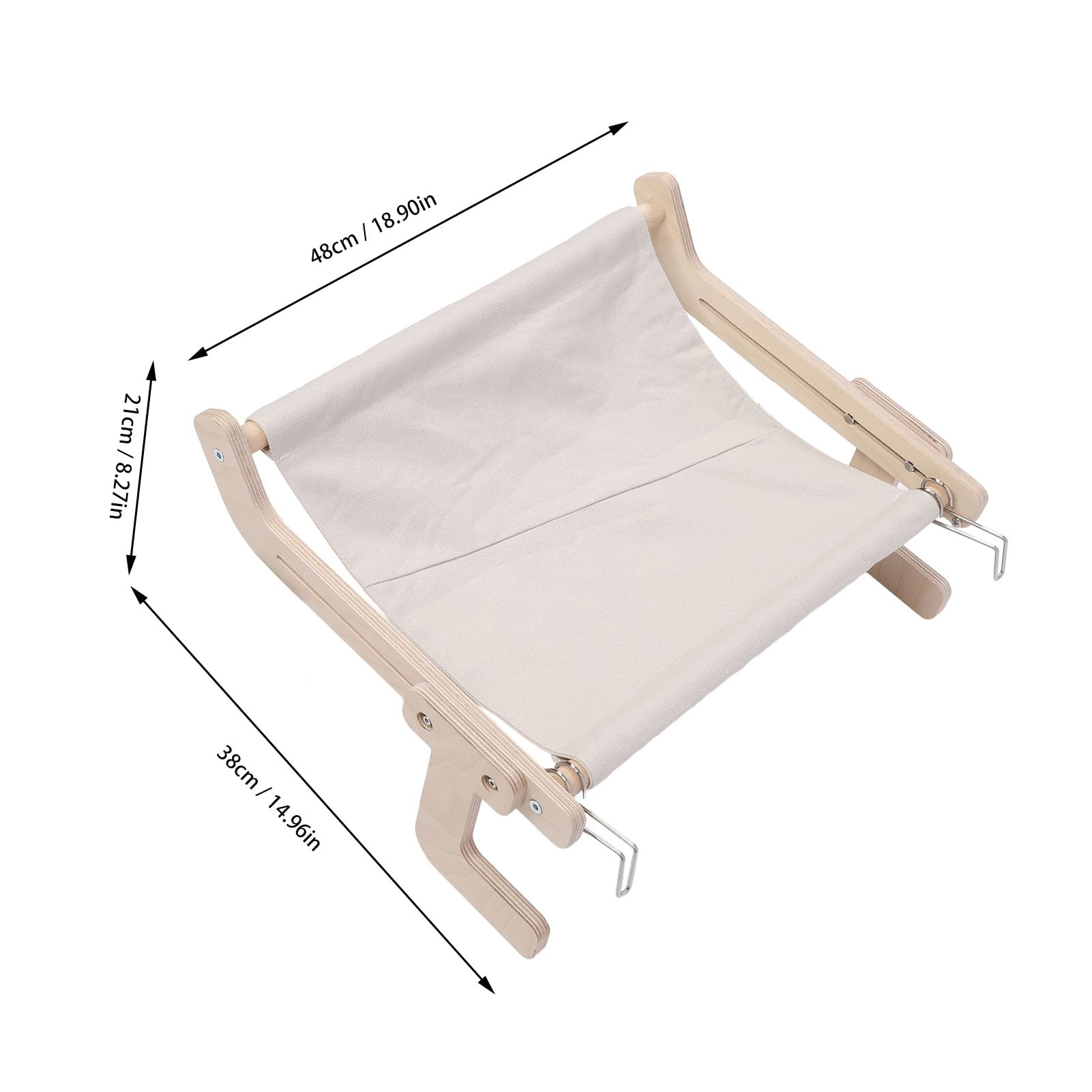 Cat Sill Window Perch, Wall Mount Bedside Cat Hammock for Side of Bed, Wood Frame Cat Bed Shelf for Bedside Drawer Cabinet (BeufeepfFp-11)