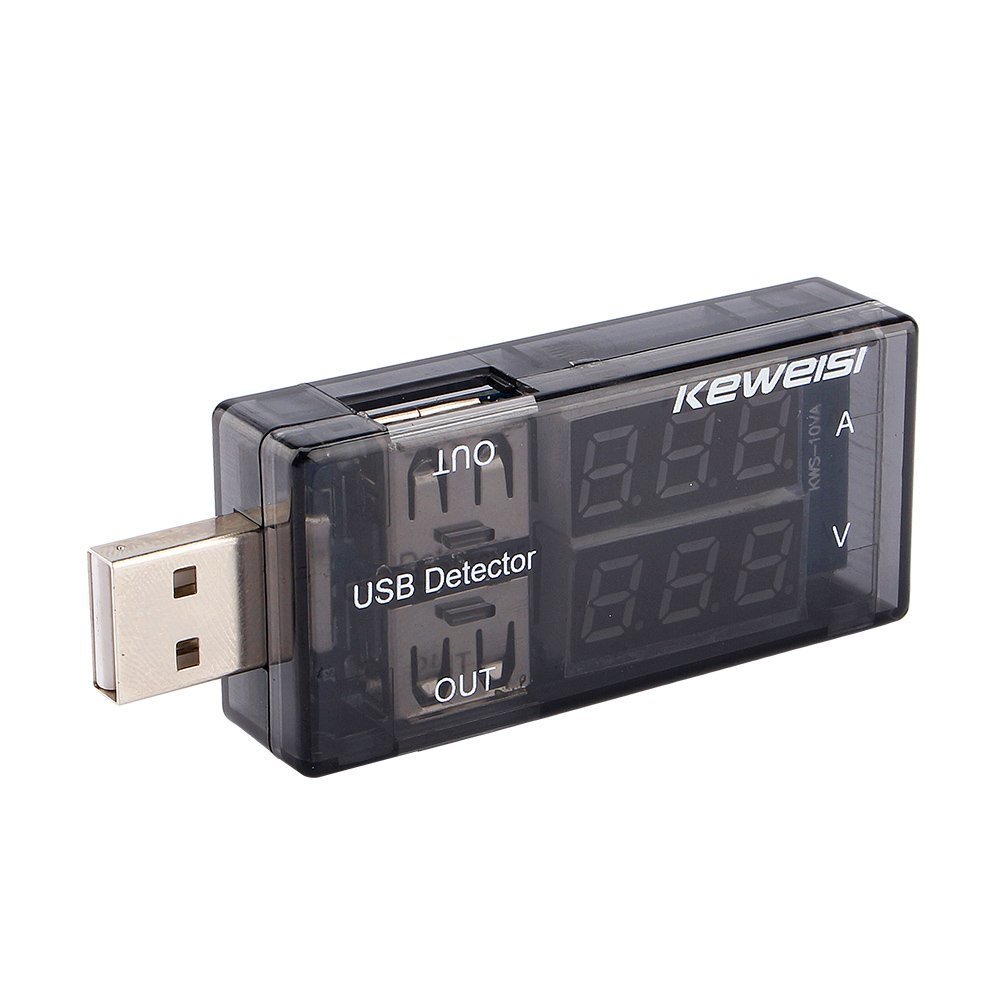 Dual caricatore USB rilevatore di corrente tester di tensione di carica voltmetro 3 – 9 V 0 – 3 A