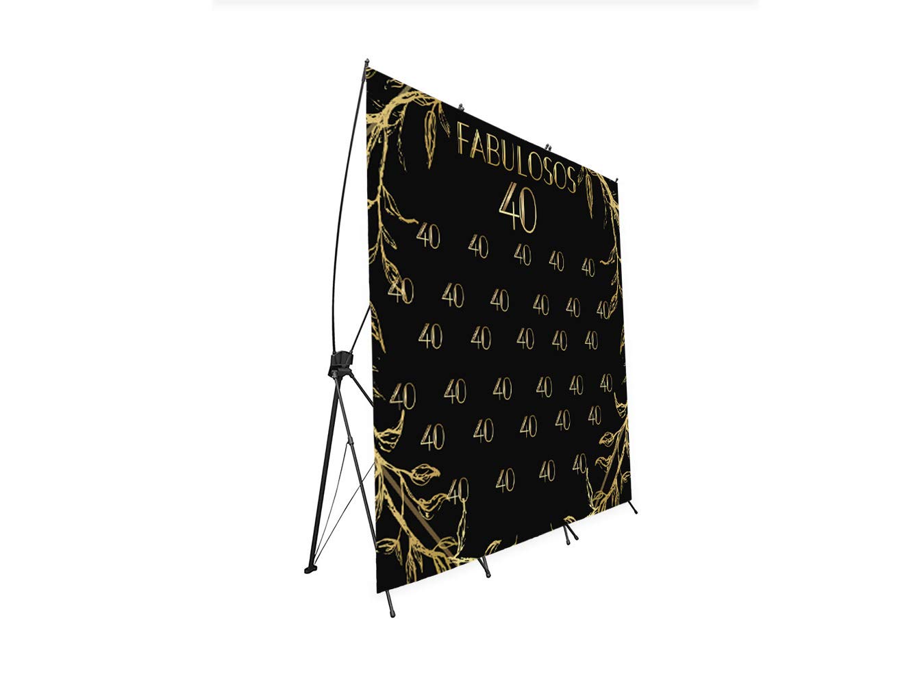 Oedim Photocall X-Banner Extensible 100% Fabulosos 40 | 335x200cm| Regalos para Cumpleaños | Photocall Económico y Original | Ideas para Regalos | Regalos Personalizados de Cumpleaños