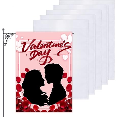 White DIY Blank Flags for Heat Press, 12x18 inch