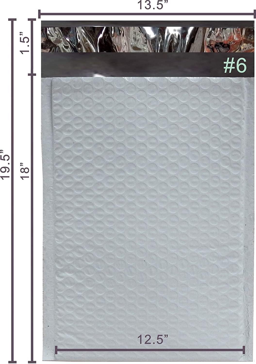 #6 12.5x19" POLY BUBBLE MAILER PADDED ENVELOPES-100ct