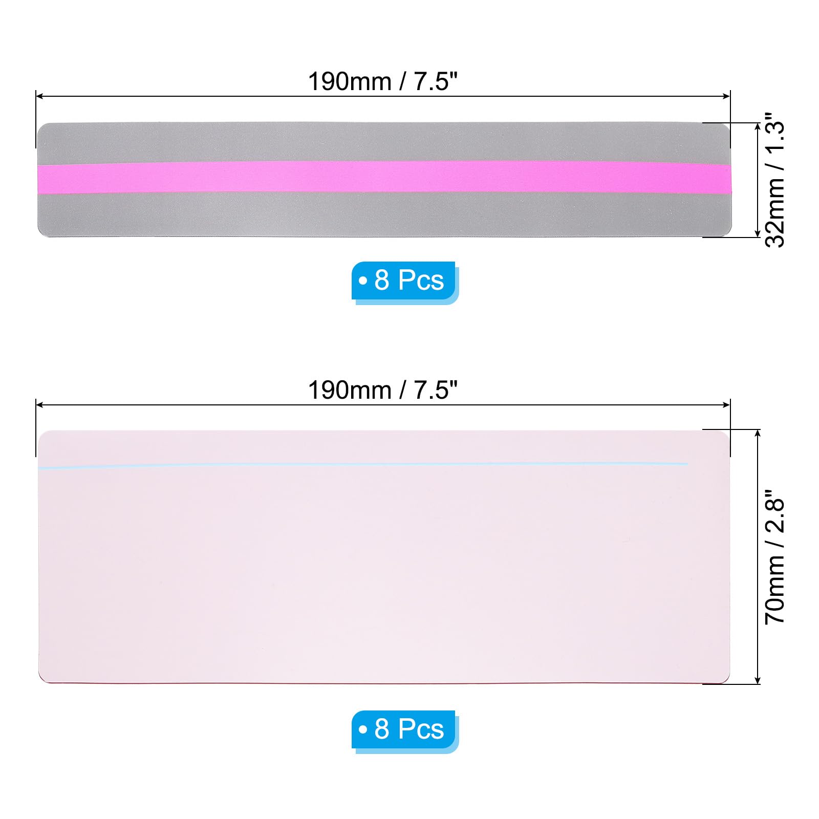 PATIKIL 16Pcs Guided Reading Highlight Strips, 2 Sizes Colored Overlay Highlight Bookmarks - Image 2