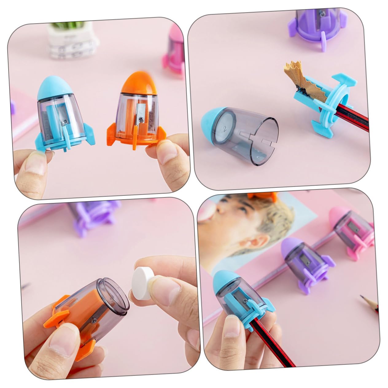 DOITOOL 3 Set Temperamatite Adorabili Affilatori Portatili Per Pratici Per Scuola E Casa Design E 12 Pezzi * 3