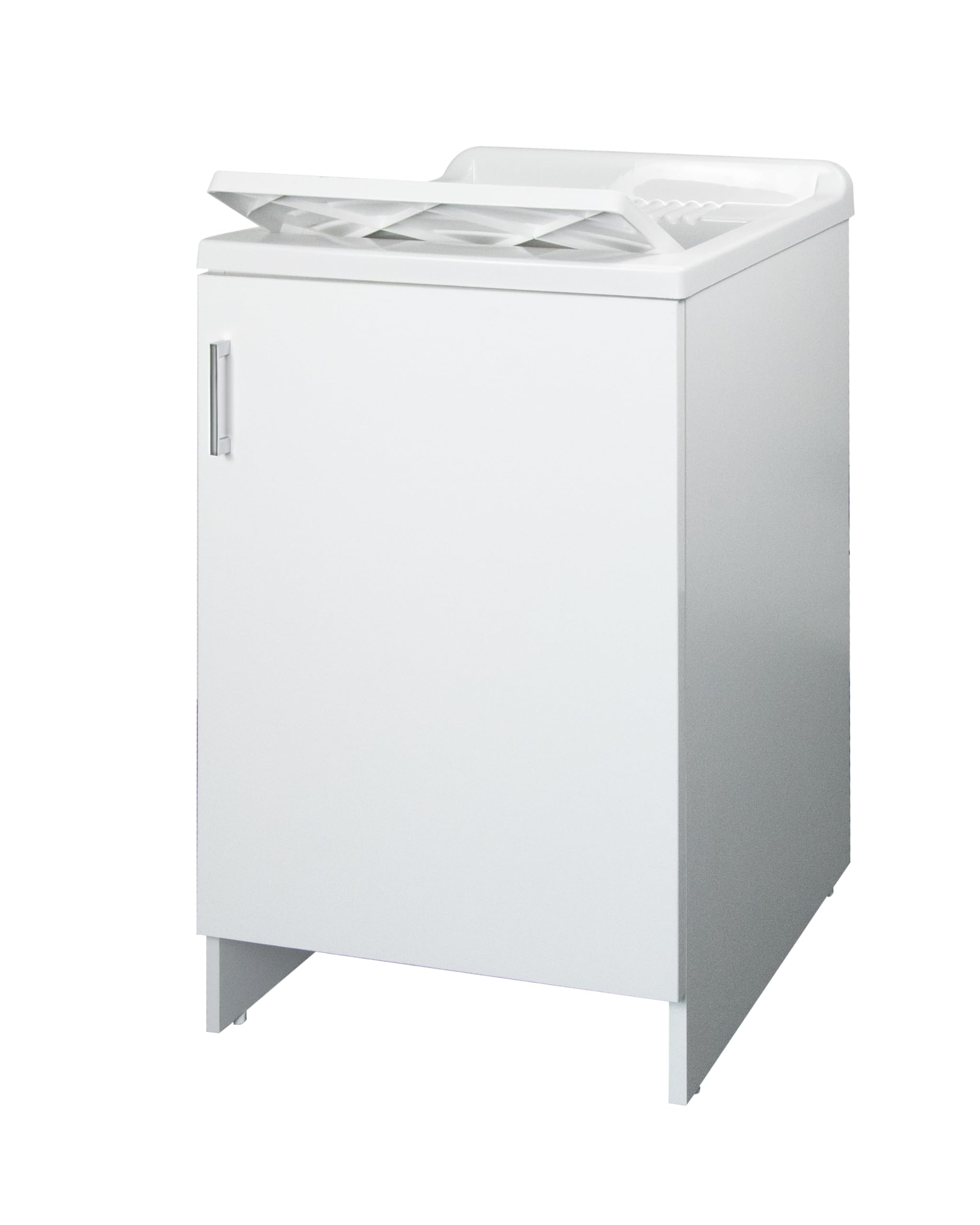 Negrari, Lavabo Lavabo en mélaminé en kit de montage, baignoire résistante aux acides d'usage commun, kit d'échappement inclus, intérieur, L45 x P50 x H85 cm, blanc