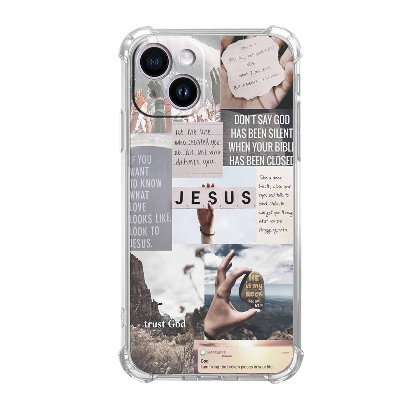 Nsyosio Jesus Quotes Case for iPhone 14,Christian Bible Verse Case for Men Women,Unique Trendy TPU Bumper Case Compatible with iPhone 14