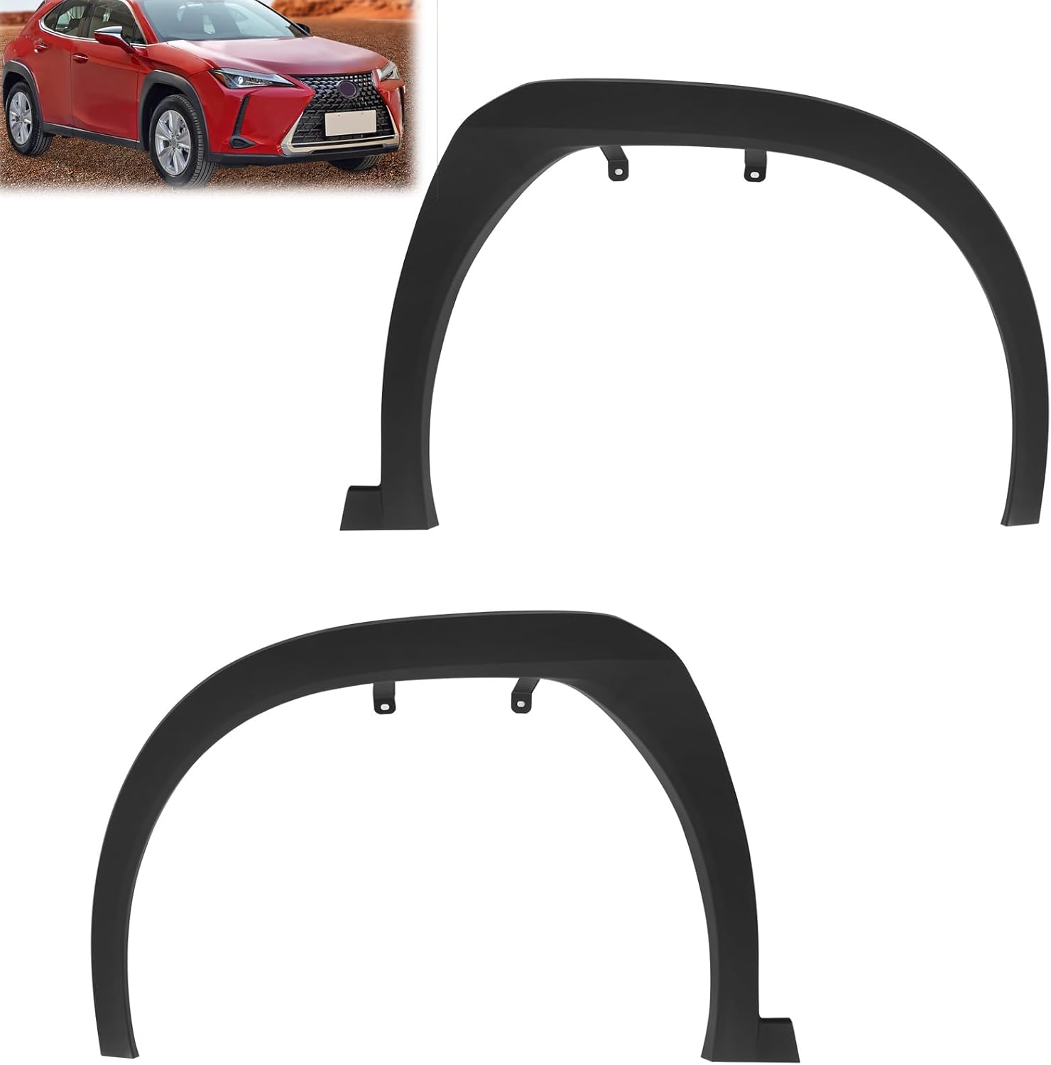 Front Fender Trim Assembly for 2019-2025 Lexus UX 200/250h,Black Plastic Fender Molding Trims Front Wheel Arch Fender Flare Direct Replacement (Driver+Passenger Side Fender Trim)