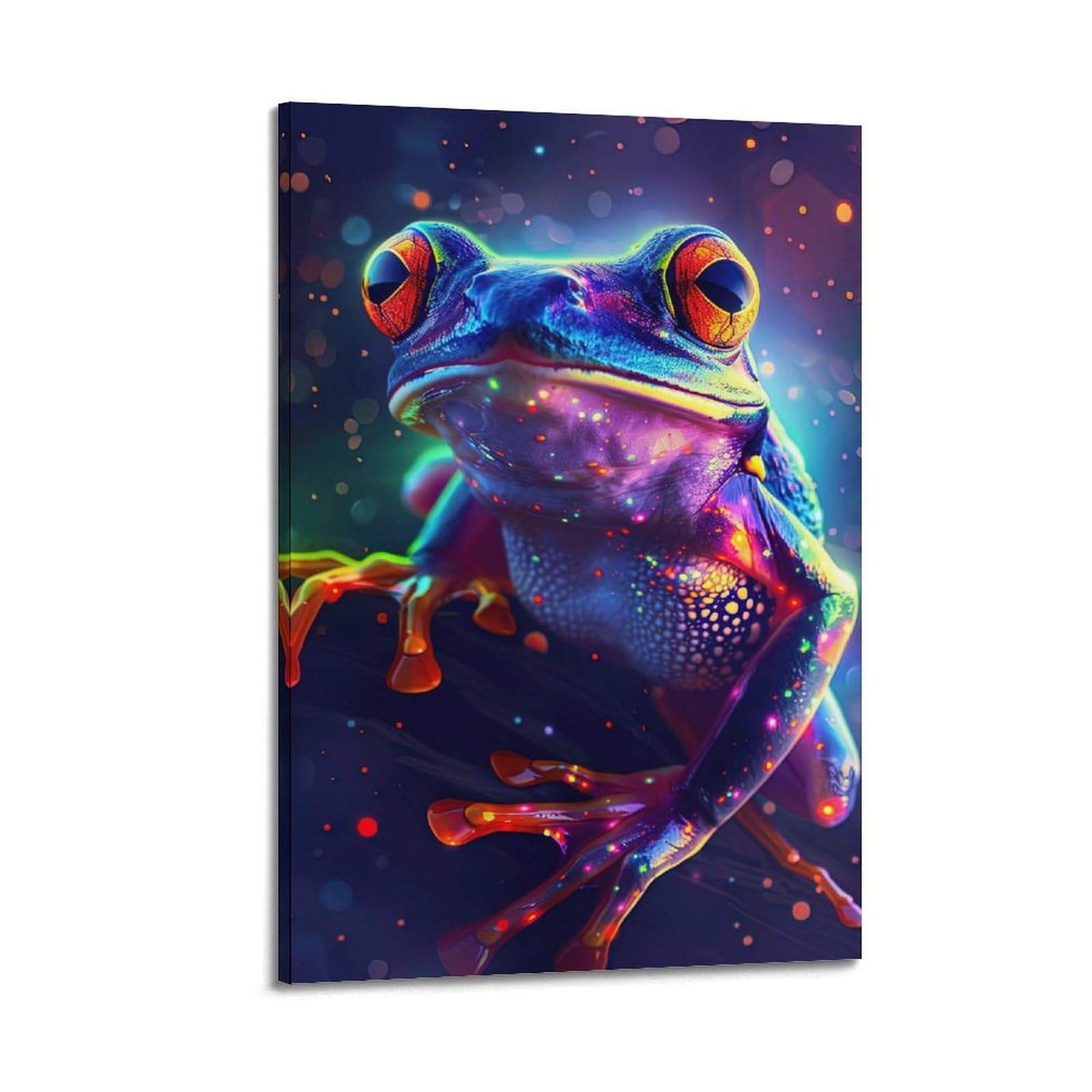 HUIYHB Animal Artwork Poster Mysterious Frog Poster Decorative Painting Canvas Wall Posters And Art Picture Print Modern Family Bedroom Decor Posters 24x36inch(60x90cm)