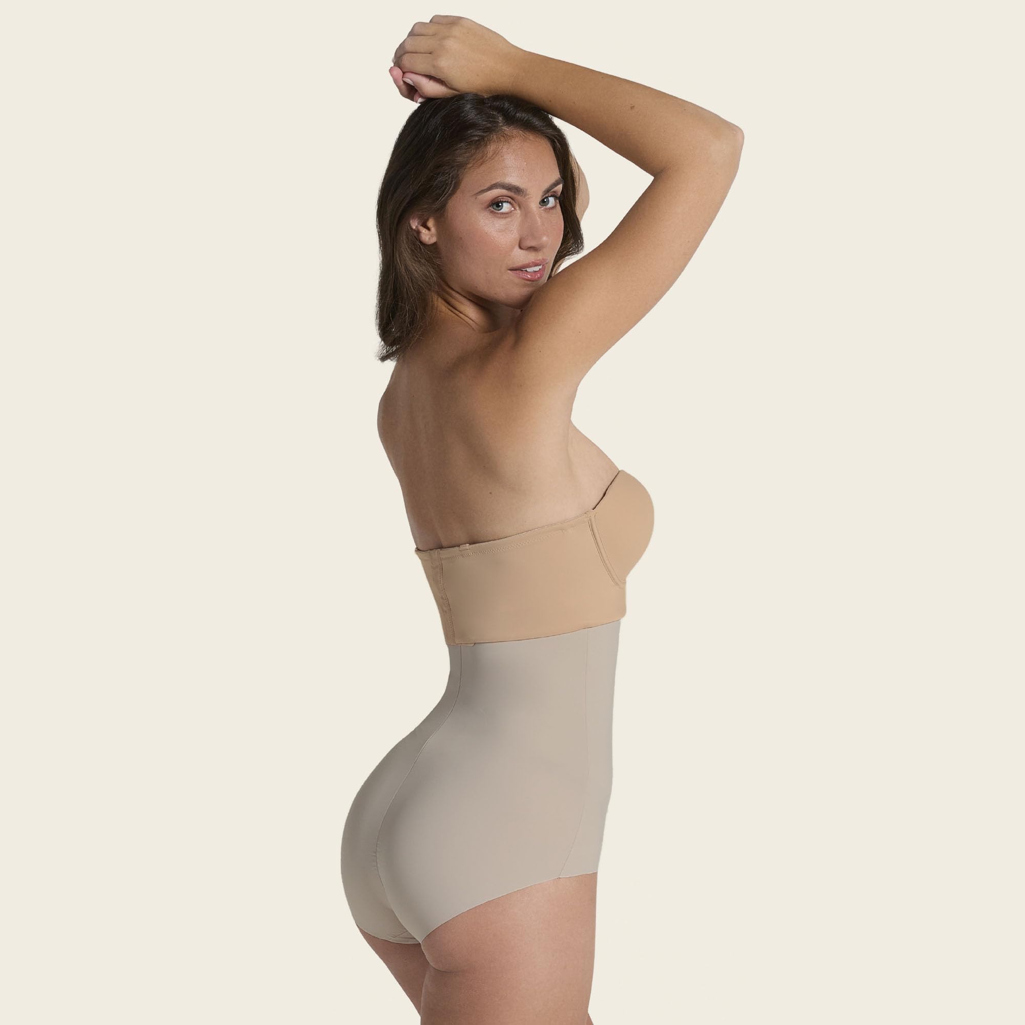 Leonisa Culotte Gainante Taille Haute avec Maintien modéré du Ventre et du Dos