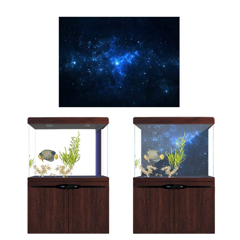 Images de décorations de Fond d'aquarium de Poissons, Affiche d'arrière-Plan de Style poussière d'étoile sous-Marine en PVC adhésif/191/1172