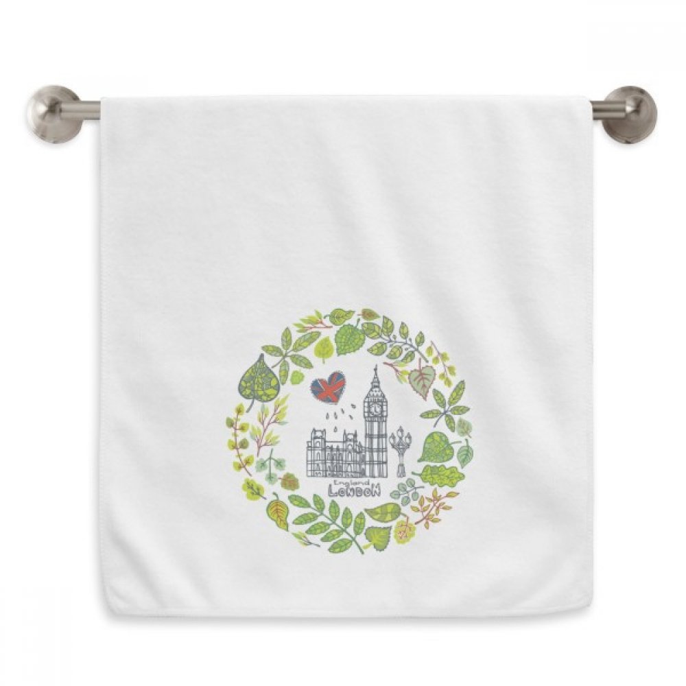 Serviette Londres Big Ben drap de visage blanc pour salle de bain et invités