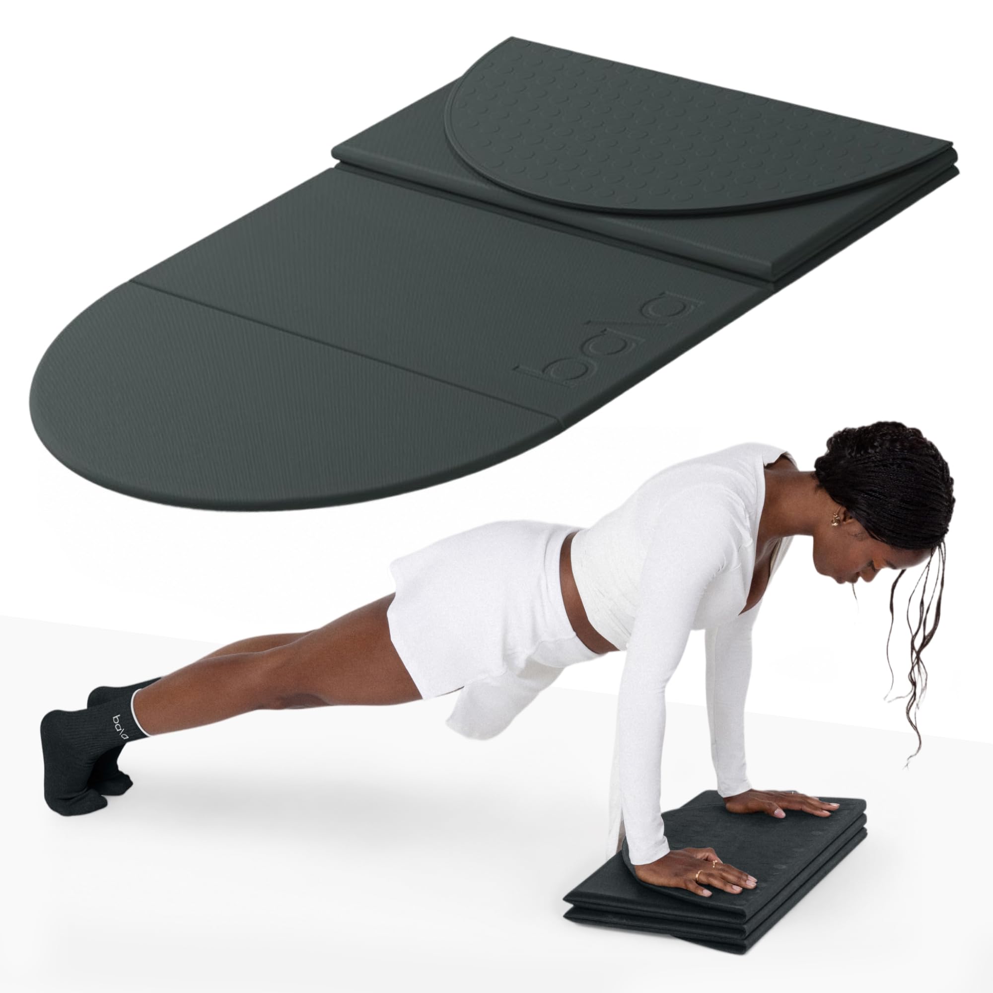 Bala Compact Foldable Yoga Mat, Non-Slip Exercise Mat for Home Workout