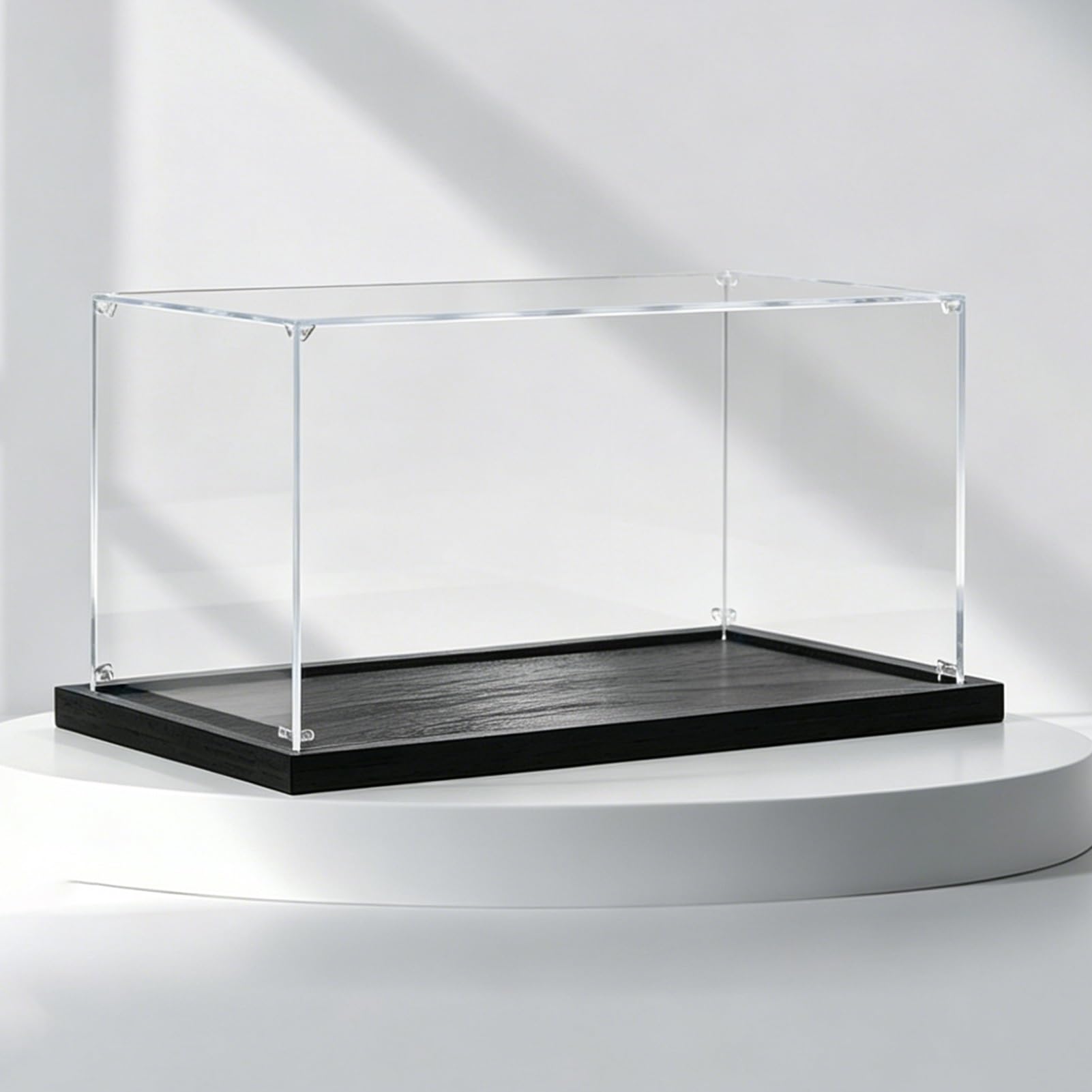 24 32 40 43 in Extra Large Transparent Acrylic Display Case, Dustproof Showcase Cube Box with 3cm Base, Stackable Display Plastic Box for Models(60x60x60cm/24x24x24in)