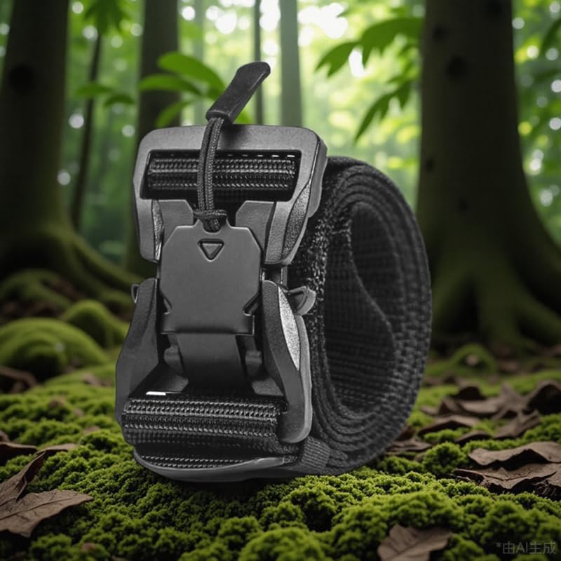 Men's Tactical Belt, Military Hiking Rigger 1.5" Nylon Web Work Belt with Heavy Duty Quick Release Buckle