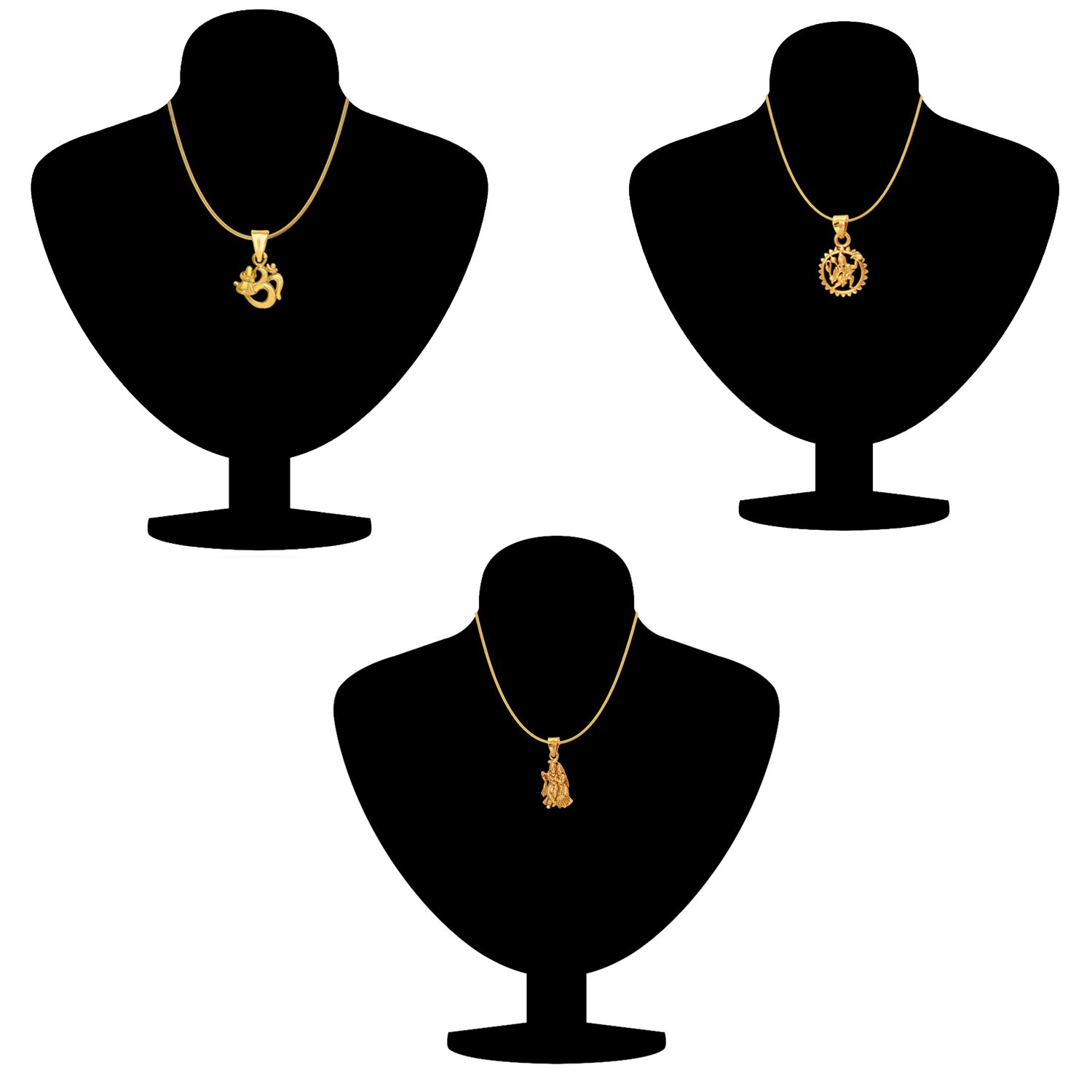 Plated Radha-Krishna Hanuman Shiva God Pendants