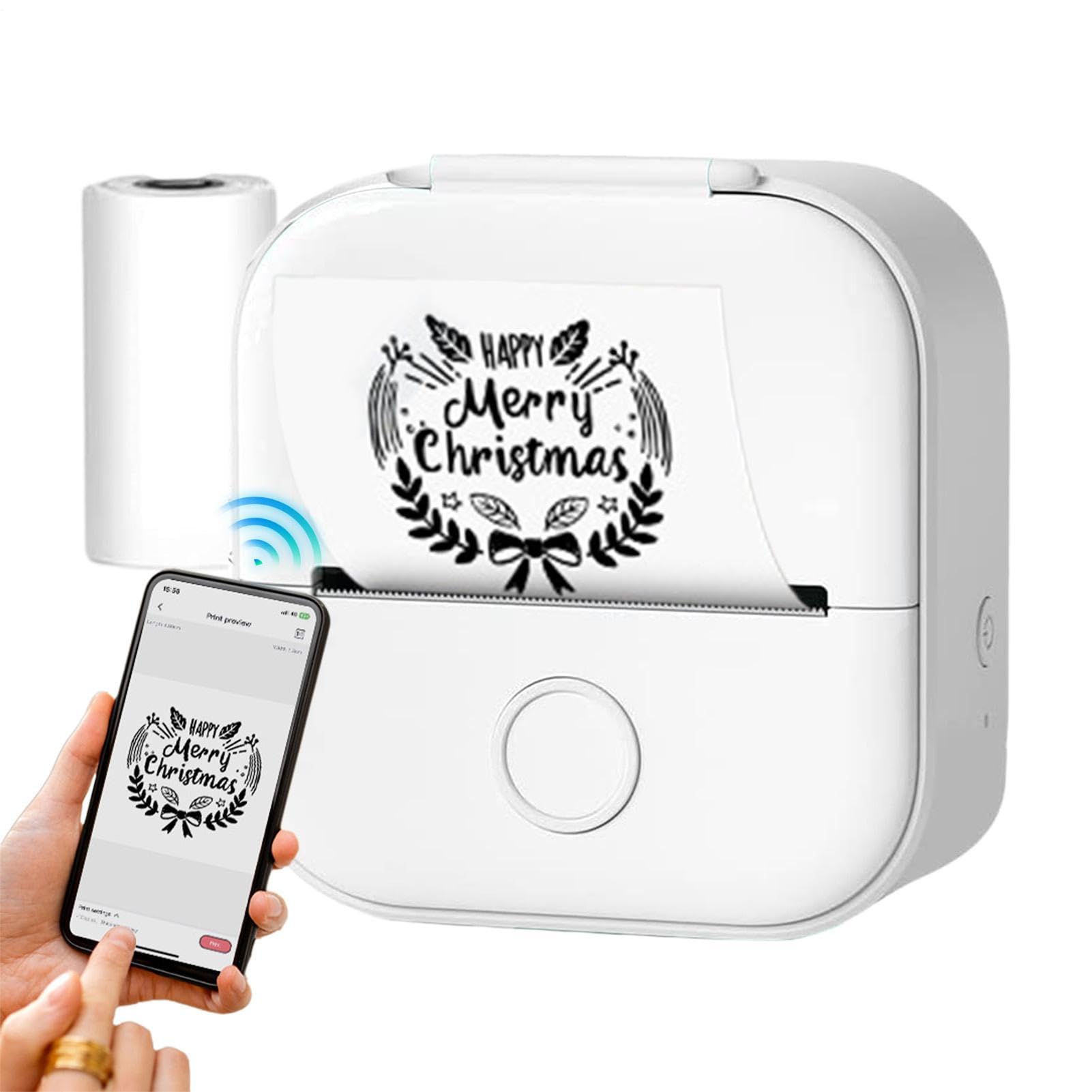 Generico Mini Stampante - Stampanti Tascabili Wireless | Stampa Termica | Per Etichetta, Memo, Ricevuta, Adesivo, Foto | Regalo Per Kid | Mini Printerr For Kids Regali, Scuola, Per Il