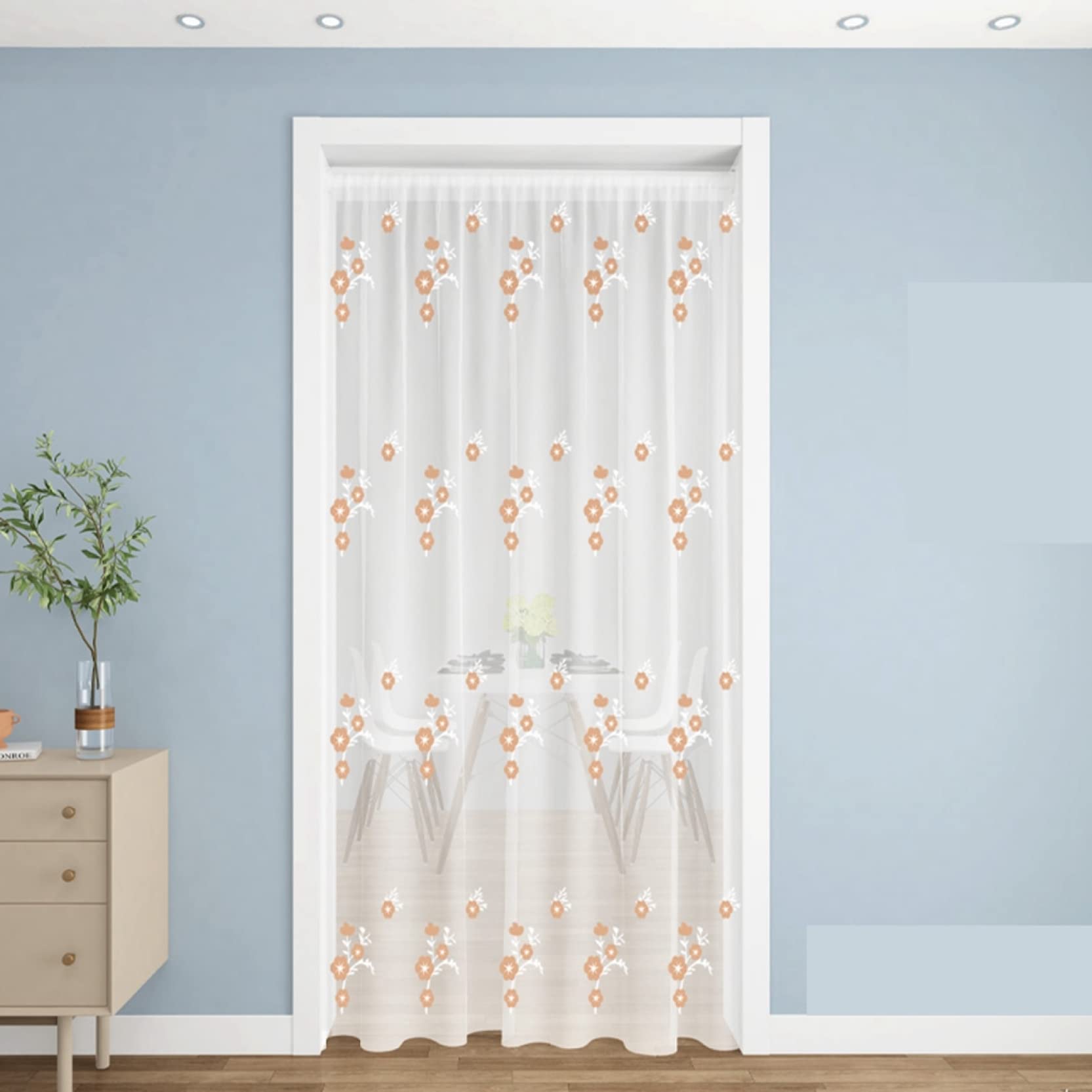 Amazon｜のれん レース 北欧 ロング 暖簾 目隠し カーテン 間仕切り 姫