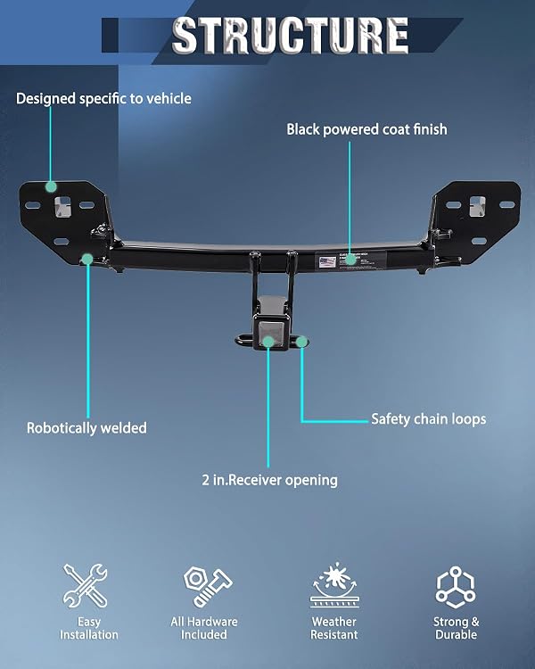 TUZILLA Class 3 Trailer Hitch 2 Inch Receiver for 2020-2025 Subaru Legacy by TUZILLA - Used condition - Image 4
