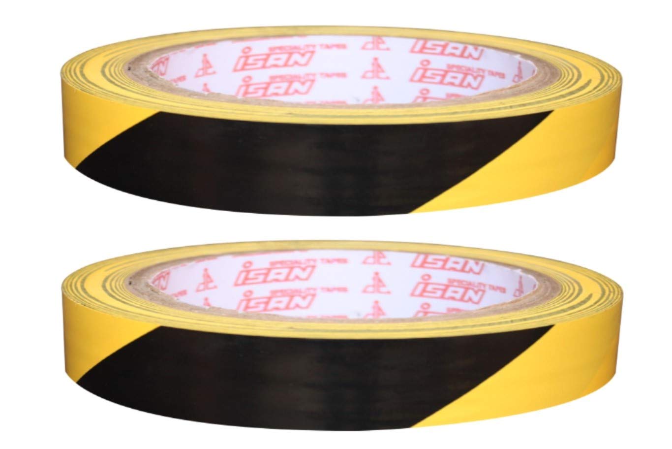 ISAN® Yellow Black Striped Vinyl Floor Marking Tape 12mm (0.5" Approx) Width X 15Mtr Length, PVC, Non-Abresive, Caution Tape (2 Pcs) (B07MMVK1H6) Amazon Price History, Amazon Price Tracker