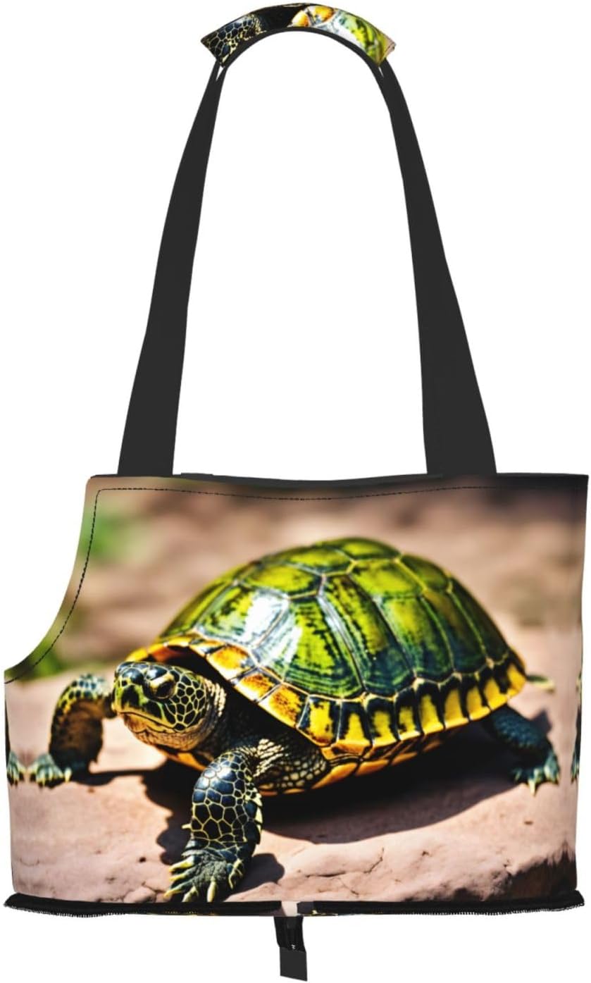 Lord Howe Island Sea Turtle Print Portable Foldable Shoulder Bag for Travel,with Collar Hook and Handle Pad,Cute Stylish Design